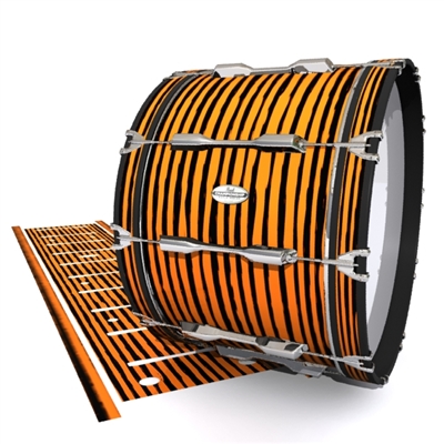 Pearl Championship Maple Bass Drum Slip - Lateral Brush Strokes Orange and Black (Orange)