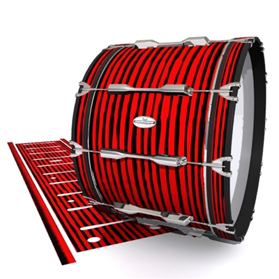 Pearl Championship Maple Bass Drum Slip - Lateral Brush Strokes Red and Black (Red)