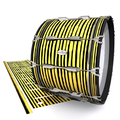 Pearl Championship Maple Bass Drum Slip - Lateral Brush Strokes Yellow and Black (Yellow)