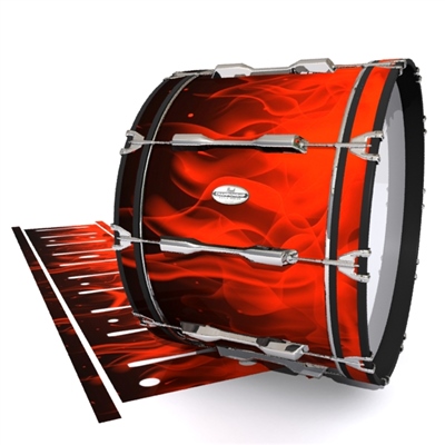 Pearl Championship Maple Bass Drum Slip - Red Flames (Themed)