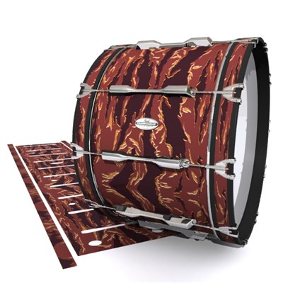 Pearl Championship Maple Bass Drum Slip - Sabertooth Tiger Camouflage (Red)