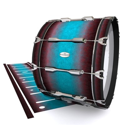 Pearl Championship Maple Bass Drum Slip - Shark Attack (Aqua) (Red)