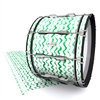 Pearl Championship Maple Bass Drum Slip - Wave Brush Strokes Green and White (Green)