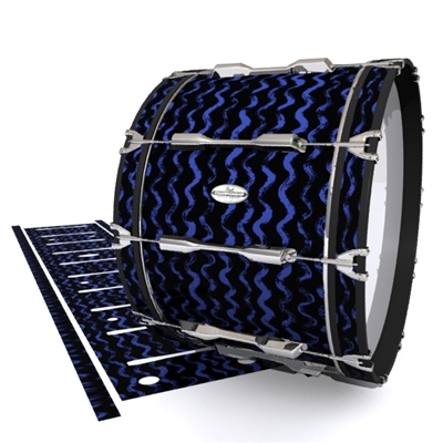Pearl Championship Maple Bass Drum Slip - Wave Brush Strokes Navy Blue and Black (Blue)