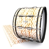 Pearl Championship Maple Bass Drum Slip - Wave Brush Strokes Orange and White (Orange)