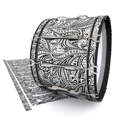 Pearl Championship Maple Bass Drum Slip - White Paisley (Themed)