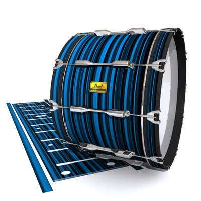 Pearl Championship Maple Bass Drum Slip (Old) - Blue Horizon Stripes (Blue)