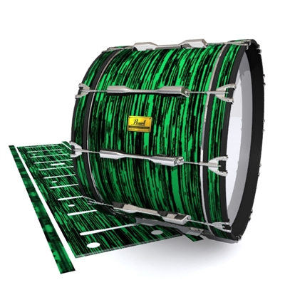 Pearl Championship Maple Bass Drum Slip (OLD) - Chaos Brush Strokes Green and Black (Green)