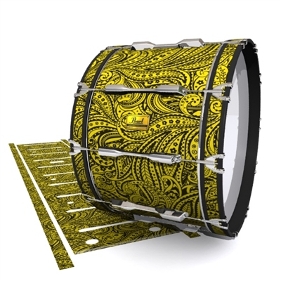 Pearl Championship Maple Bass Drum Slip (Old) - Gold Paisley (Themed)