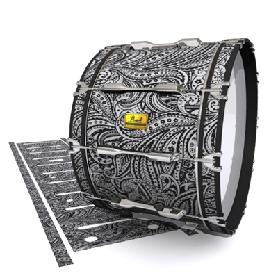 Pearl Championship Maple Bass Drum Slip (Old) - Grey Paisley (Themed)