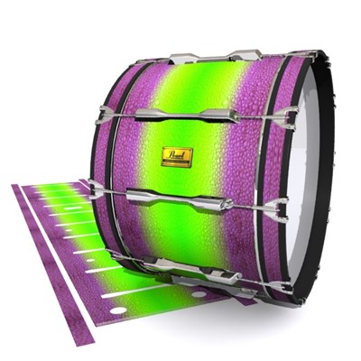 Pearl Championship Maple Bass Drum Slip (Old) - Joker Drop Fade (Purple) (Green)