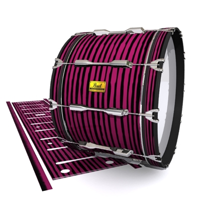 Pearl Championship Maple Bass Drum Slip (OLD) - Lateral Brush Strokes Maroon and Black (Red)