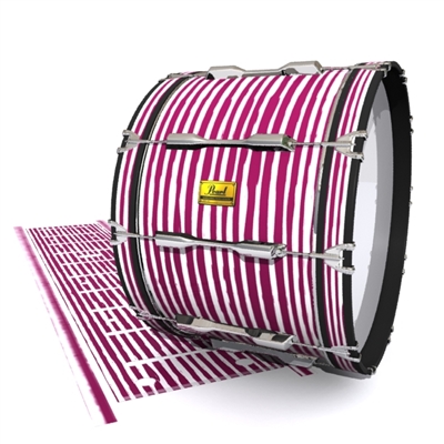 Pearl Championship Maple Bass Drum Slip (OLD) - Lateral Brush Strokes Maroon and White (Red)