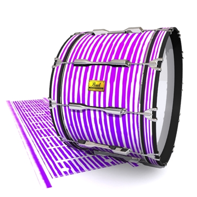 Pearl Championship Maple Bass Drum Slip (OLD) - Lateral Brush Strokes Purple and White (Purple)