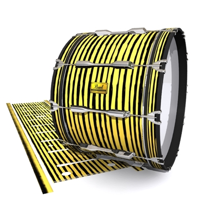 Pearl Championship Maple Bass Drum Slip (OLD) - Lateral Brush Strokes Yellow and Black (Yellow)