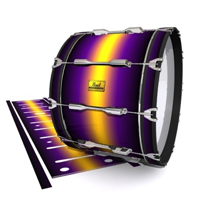 Pearl Championship Maple Bass Drum Slip (Old) - Light Barrier Fade (Purple) (Yellow)