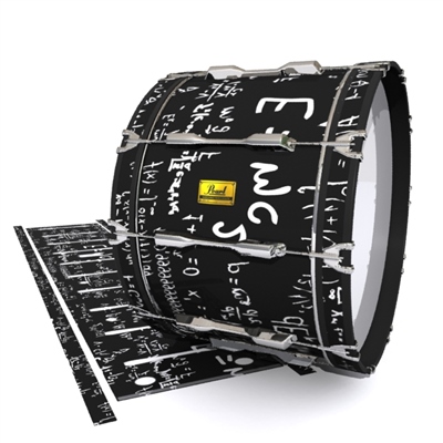 Pearl Championship Maple Bass Drum Slip (Old) - Mathmatical Equations on Black (Themed)