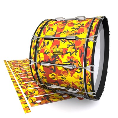 Pearl Championship Maple Bass Drum Slip (Old) - November Fall Traditional Camouflage (Red) (Yellow)