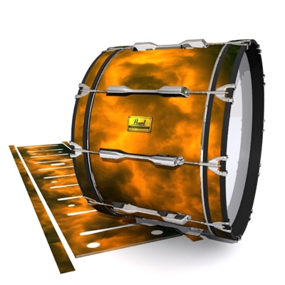 Pearl Championship Maple Bass Drum Slip (Old) - Orange Smokey Clouds (Themed)