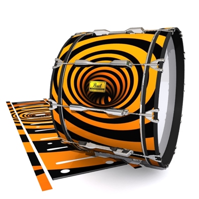Pearl Championship Maple Bass Drum Slip (Old) - Orange Vortex Illusion (Themed)2