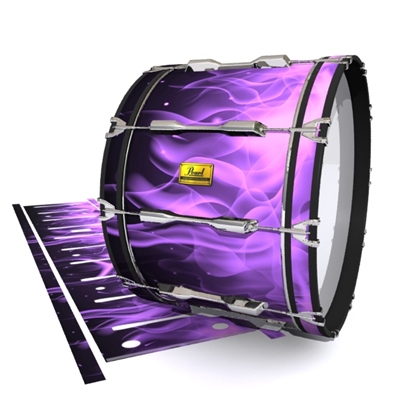 Pearl Championship Maple Bass Drum Slip (Old) - Purple Flames (Themed)
