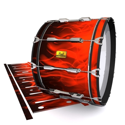 Pearl Championship Maple Bass Drum Slip (Old) - Red Flames (Themed)