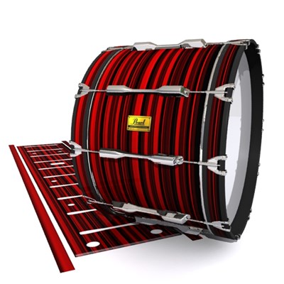 Pearl Championship Maple Bass Drum Slip (Old) - Red Horizon Stripes (Red)