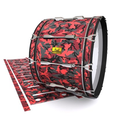 Pearl Championship Maple Bass Drum Slip (Old) - Red Slate Traditional Camouflage (Red)