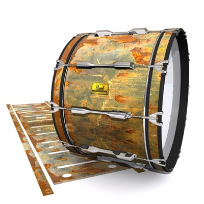 Pearl Championship Maple Bass Drum Slip (Old) - Rusted Metal (Themed)