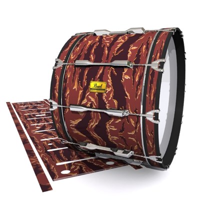 Pearl Championship Maple Bass Drum Slip (Old) - Sabertooth Tiger Camouflage (Red)