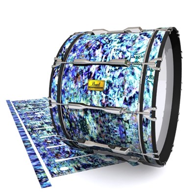 Pearl Championship Maple Bass Drum Slip (Old) - Seabed Abalone (Blue) (Aqua)
