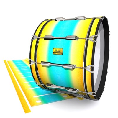 Pearl Championship Maple Bass Drum Slip (Old) - Set Sail (Aqua) (Yellow)