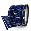 Pearl Championship Maple Bass Drum Slip (OLD) - Wave Brush Strokes Blue and Black (Blue)