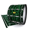 Pearl Championship Maple Bass Drum Slip (OLD) - Wave Brush Strokes Green and Black (Green)