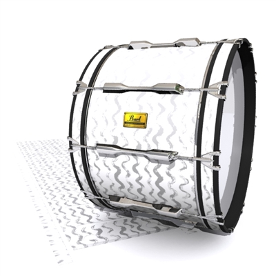 Pearl Championship Maple Bass Drum Slip (OLD) - Wave Brush Strokes Grey and White (Neutral)