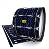 Pearl Championship Maple Bass Drum Slip (OLD) - Wave Brush Strokes Navy Blue and Black (Blue)