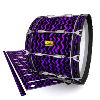 Pearl Championship Maple Bass Drum Slip (OLD) - Wave Brush Strokes Purple and Black (Purple)