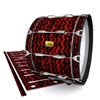 Pearl Championship Maple Bass Drum Slip (OLD) - Wave Brush Strokes Red and Black (Red)