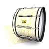 Pearl Championship Maple Bass Drum Slip (OLD) - Wave Brush Strokes Yellow and White (Yellow)