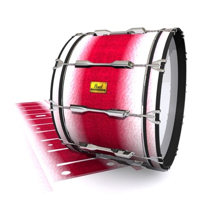 Pearl Championship Maple Bass Drum Slip (Old) - Wicked White Ruby (Red) (Pink)