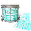 Pearl Championship CarbonCore Snare Drum Slip - Chaos Brush Strokes Aqua and White (Green) (Blue)