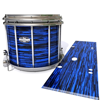 Pearl Championship CarbonCore Snare Drum Slip - Chaos Brush Strokes Blue and Black (Blue)