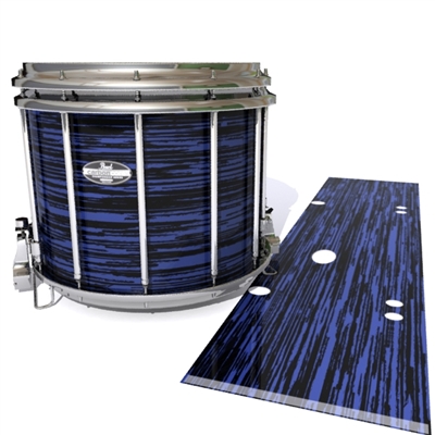 Pearl Championship CarbonCore Snare Drum Slip - Chaos Brush Strokes Navy Blue and Black (Blue)