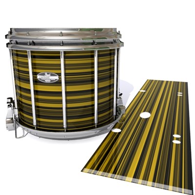 Pearl Championship CarbonCore Snare Drum Slip - Gold Horizon Stripes (Yellow)