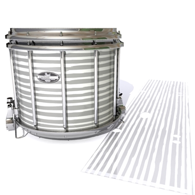 Pearl Championship CarbonCore Snare Drum Slip - Lateral Brush Strokes Grey and White (Neutral)