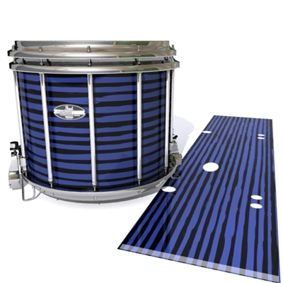 Pearl Championship CarbonCore Snare Drum Slip - Lateral Brush Strokes Navy Blue and Black (Blue)