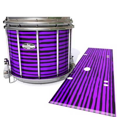Pearl Championship CarbonCore Snare Drum Slip - Lateral Brush Strokes Purple and Black (Purple)
