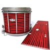 Pearl Championship CarbonCore Snare Drum Slip - Lateral Brush Strokes Red and Black (Red)