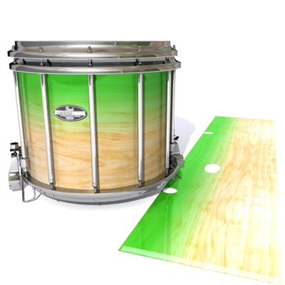 Pearl Championship CarbonCore Snare Drum Slip - Maple Woodgrain Green Fade (Green)