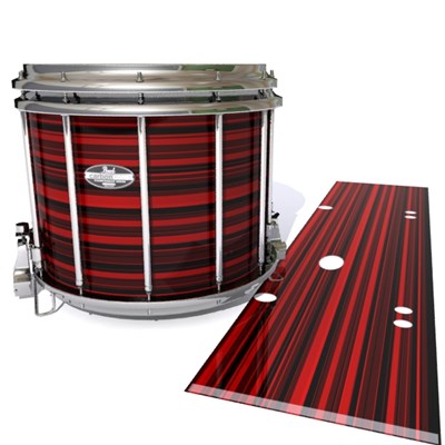 Pearl Championship CarbonCore Snare Drum Slip - Red Horizon Stripes (Red)